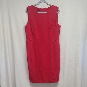Talbots Red Sleeveless Sheath Dress Size 14 - Professional & Career